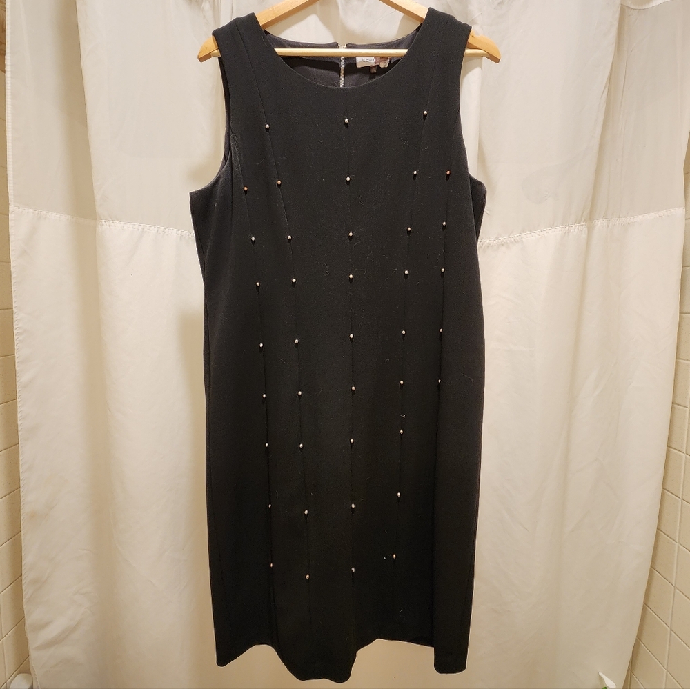 Black Work Dress With Studs